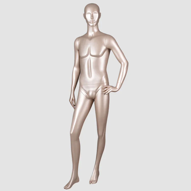 7079A Mature men full body mannequin glod color mannequins male for display