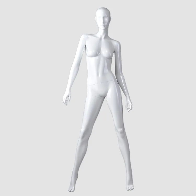 KF-06 Fashion glossy white color mannequin female full body for clothes