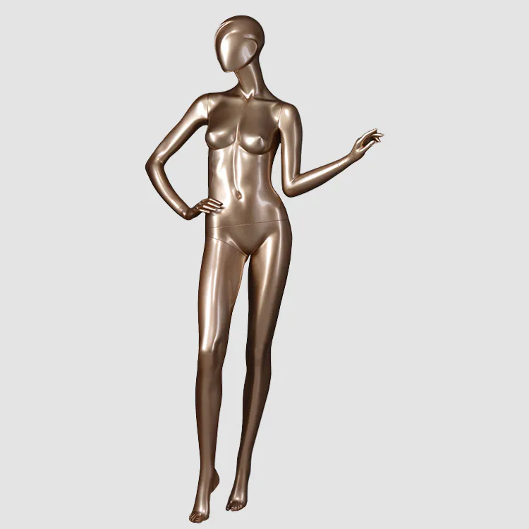 DYF-5 Full figured glossy golden mannequins female shop display mannequin