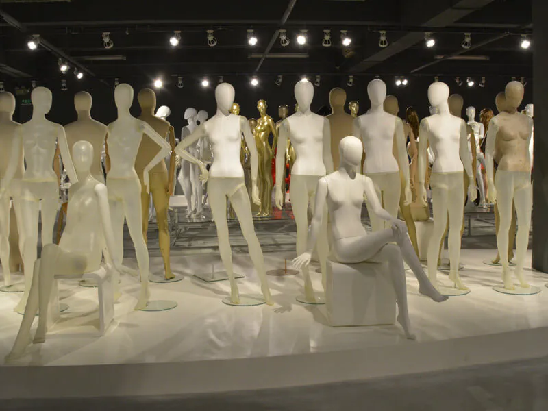 Fabric transparent fiberglass mannequin female