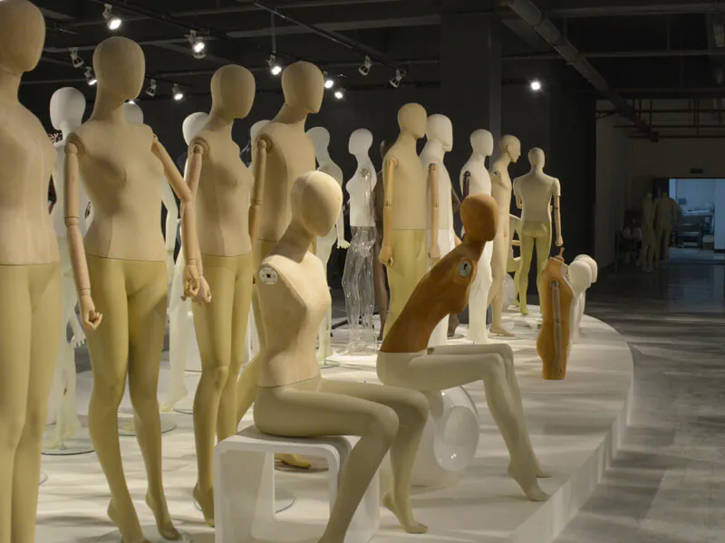 Fabric wrapped finished mannequin female