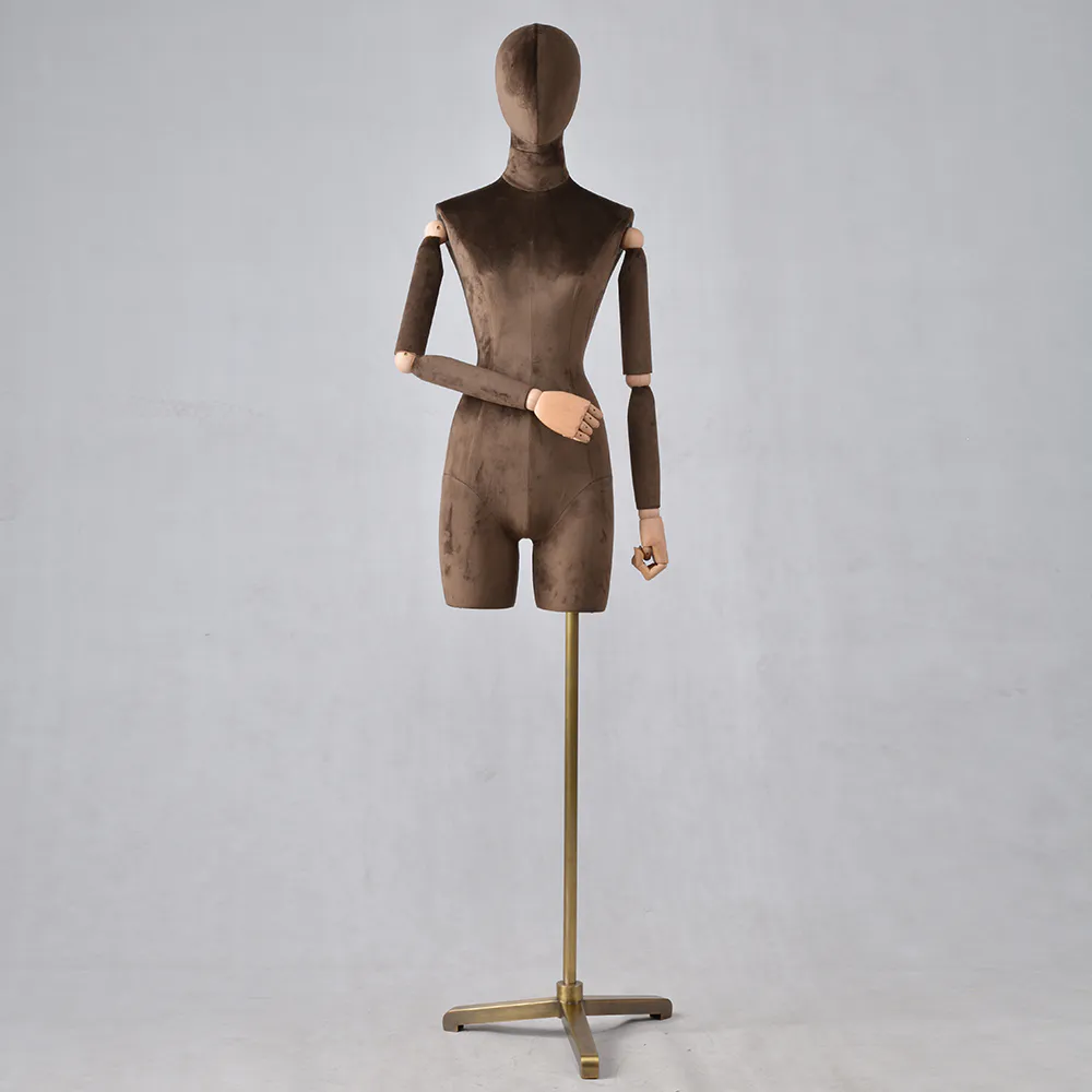 UP-D Custom made mannequins half-body wrapping velet torso dummy for window display