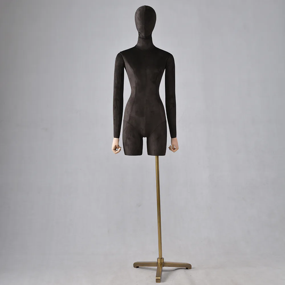 UP-D Custom made mannequins half-body wrapping velet torso dummy for window display