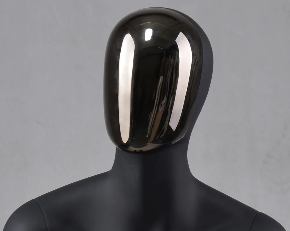 YB-4 Fashion design black full body mannequin male with changable face