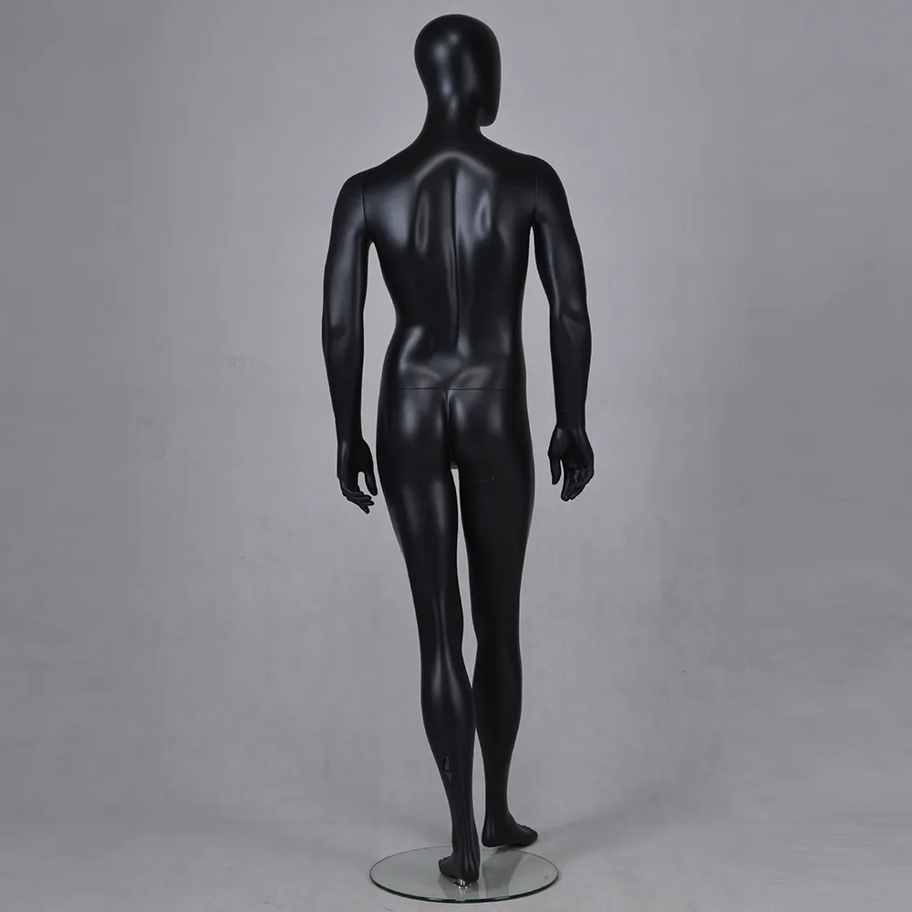 YB-3 Standing tall male mannequin full body black mannequin dummy