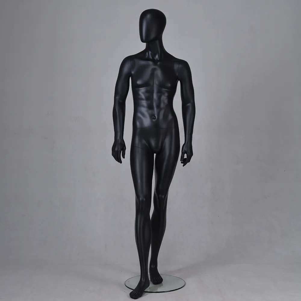 YB-3 Standing tall male mannequin full body black mannequin dummy