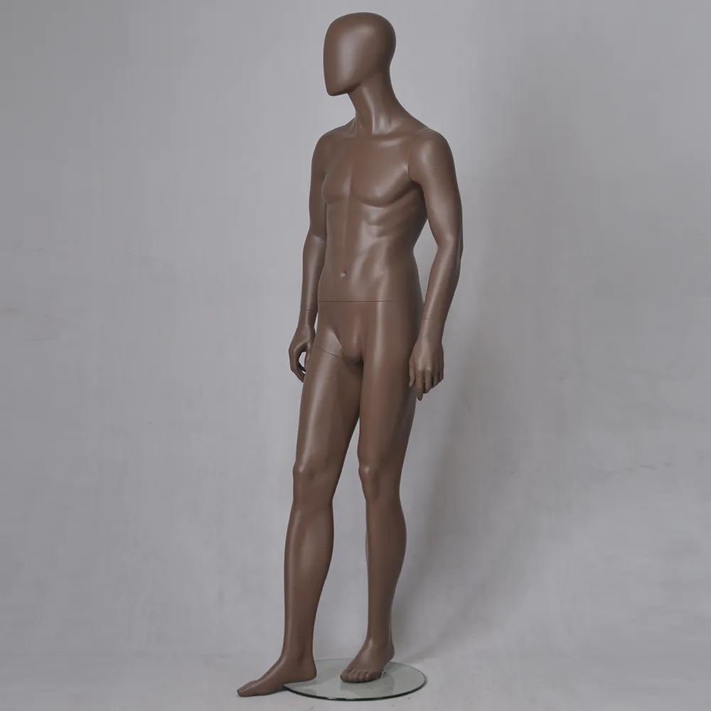 YB-3 African style standing male mannequin brown color mannequin men for display