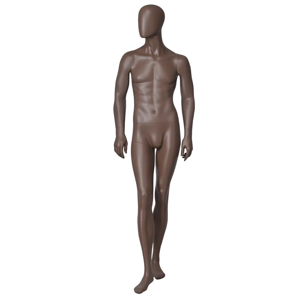 YB-3 African style standing male mannequin brown color mannequin men for display
