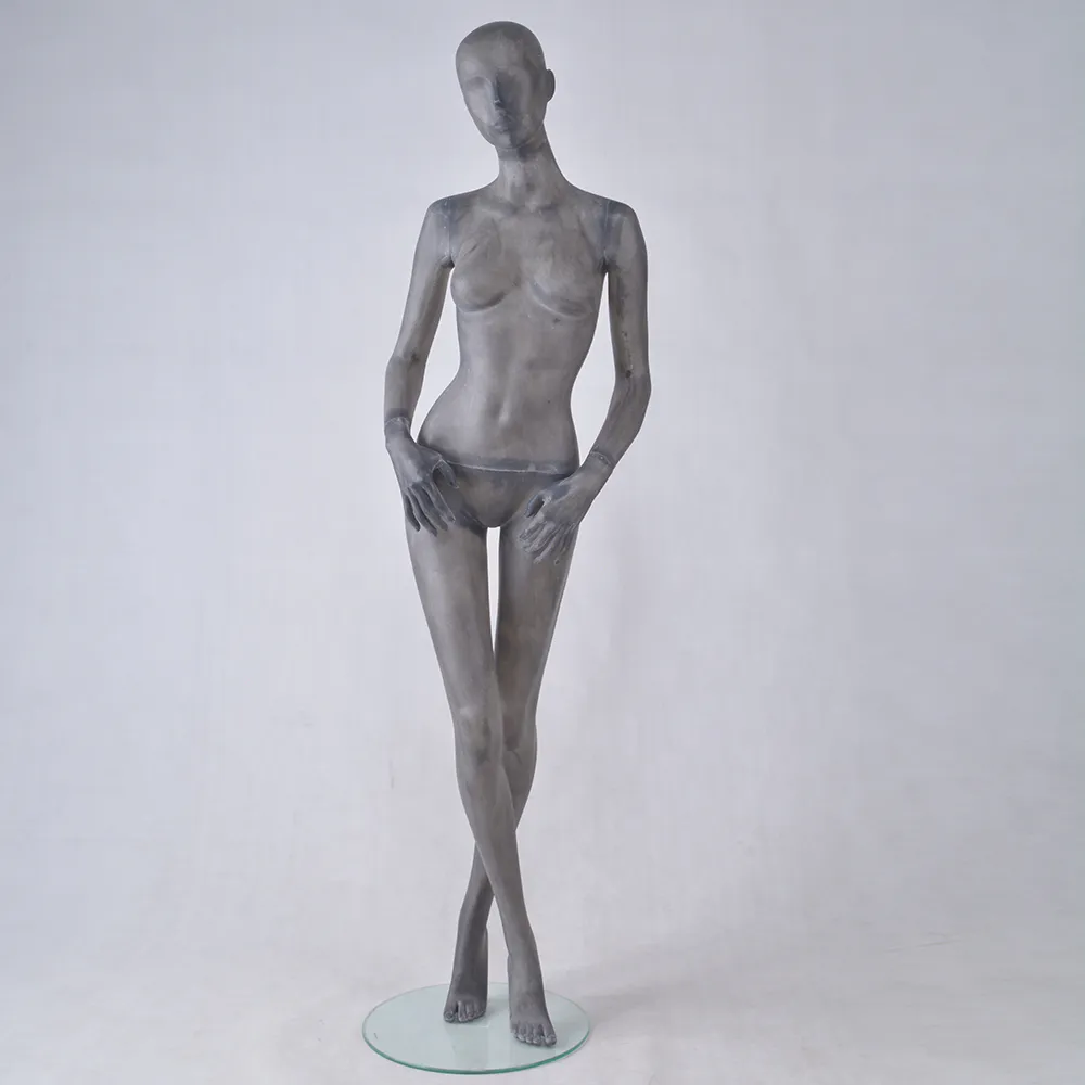 TG-7 Vintage transparent female standing mannequin for display