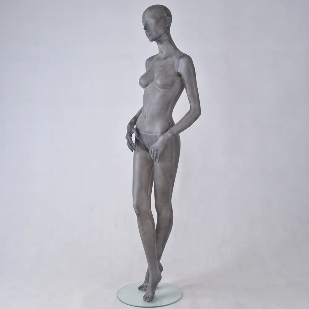 TG-7 Vintage transparent female standing mannequin for display