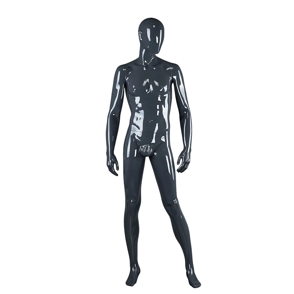 BOM-4 Glossy grey male muscle mannequin for display