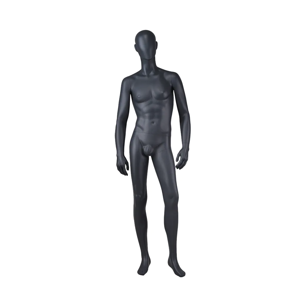 M-2201-AH Matte black male mannequin full body muscle mannequin men for business suit display
