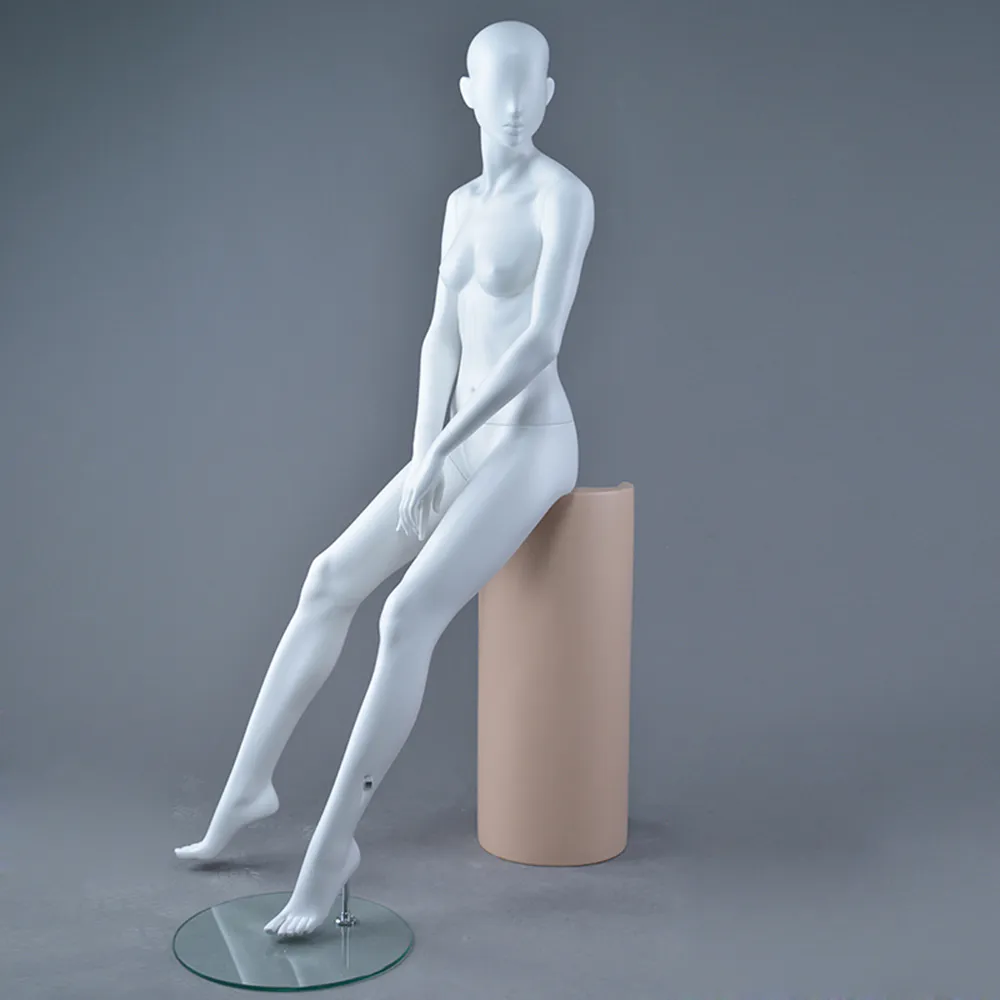 FION-7 Fashion sexy sitting woman mannequin fiberglass female boutique dummy