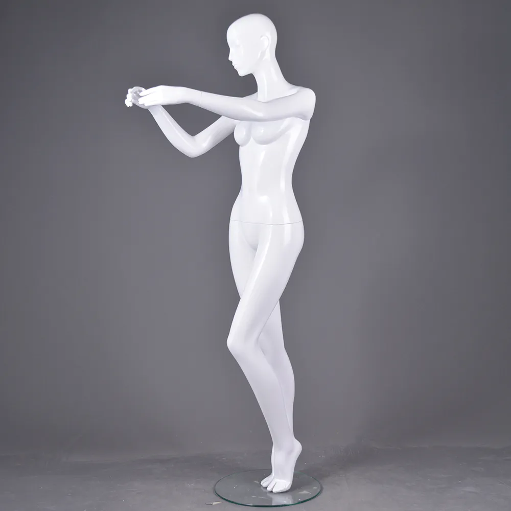 RNF-4 Glossy white color female full mannequin sexy female window display dummy mannequin