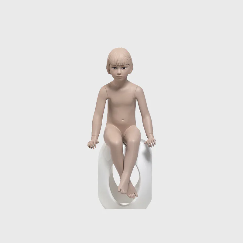 Sitting realistic girls mannequin for sale