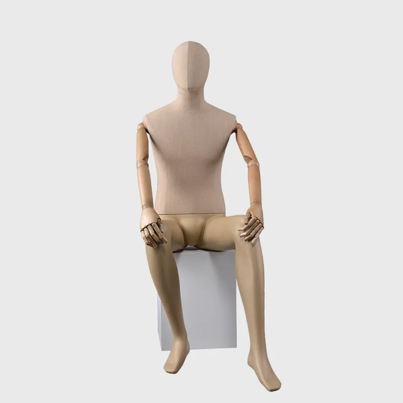 Lifelike sitting mannequin doll abstract egg head mannequins