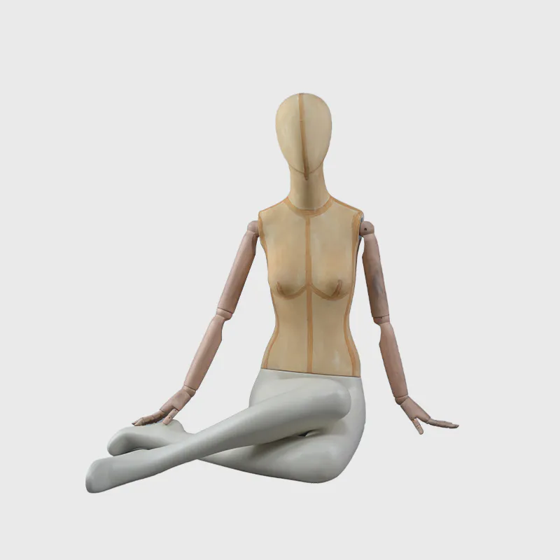 Female form mannequin sitting female mannequin