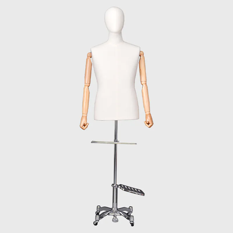 Male fabric mannequin half body male plus size dress forms