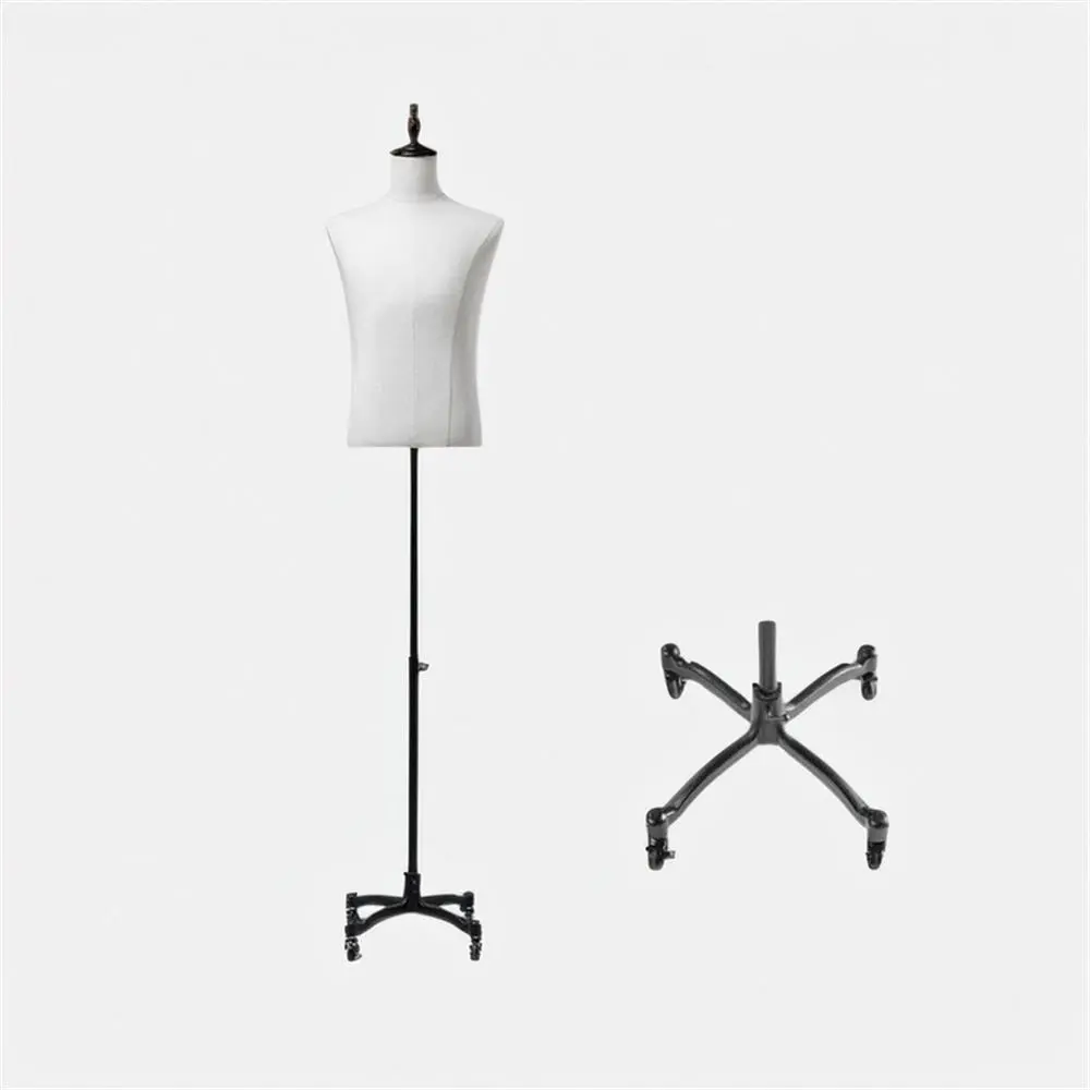 Customizable Linen Fabric Half Body Mannequin for High-End Suit Display