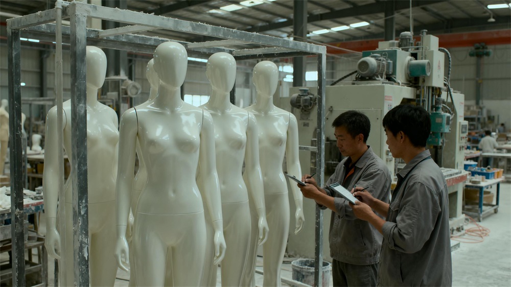 Fiberglass mannequins with smooth finish and high durability produced in a professional factory